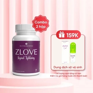 Combo 2 Hộp Zlove - Se Khít Làm Hồng Vùng Kín, Tăng Cường Nội Tiết Tố Nữ ( Hộp 50 Viên )