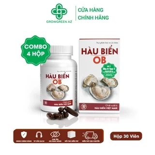 HOB- Bộ 4 Hộp Hàu Biển Ob Hết Sinh Lý Yếu, Tăng Chất Lượng Tinh Binh, Rối Loạn Cương Dương(Hộp 30v)