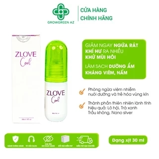 ZLVC-Dung Dịch Vệ Sinh Phụ Nữ Zlove Cool Giảm Ngứa Rát, Viêm Nhiễm Phụ Khoa Dạng Xịt - GrowGreenAZ