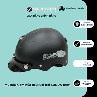 Mũ bảo hiểm nửa đầu lưỡi trai SUNDA 108M