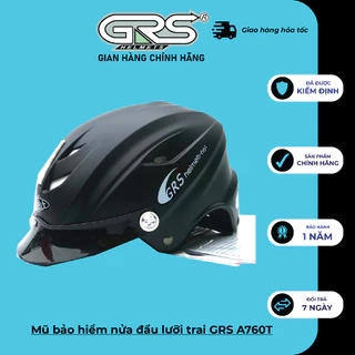 Nón bảo hiểm nửa đầu chính hãng GRS A760T kèm lưỡi trai