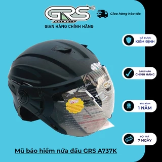 Nón bảo hiểm nửa đầu cho nam nữ GRS A33k chính hãng nhiều màu