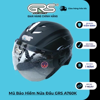 Nón bảo hiểm nửa đầu kèm kính GRS A760K