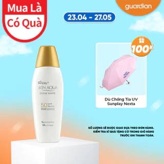 Sữa Chống Nắng Hỗ Trợ Dưỡng Da Trắng Mịn Sunplay Skin Aqua Clear White Spf50+ Pa++++ Guardian 55gr