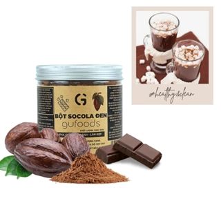 Bột socola đen nguyên chất GUfoods - 100% bột cacao, Giàu chất chống oxy hóa, Eat clean, Healthy, Làm đẹp (hũ 150g)