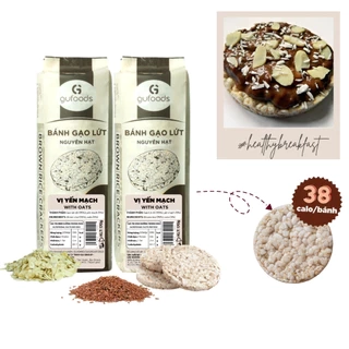 Combo 2 gói Bánh gạo lứt ăn kiêng GUfoods (mỗi gói 170g / 75g) - Tập gym, giảm cân, thực dưỡng, eat clean