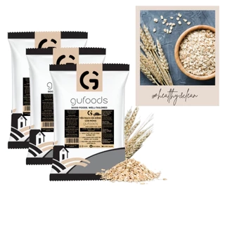 Combo 3 Yến mạch tươi cán mỏng (cán dẹt) GUfoods - Giàu chất xơ, Healthy, Tập gym, Lành mạnh, Eat clean (200g/500g)