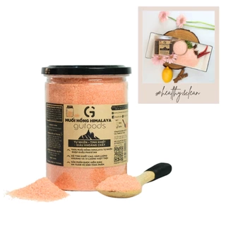Muối hồng Himalaya GUfoods (dạng hạt mịn) - Tự nhiên, Eat Clean, Giàu khoáng chất, Không phụ gia (túi 100g / hũ 400g)