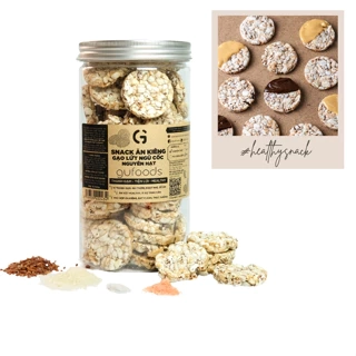 Snack ăn kiêng gạo lứt ngũ cốc nguyên hạt GUfoods - Thanh đạm, Tiện lợi, Phù hợp Eat clean (80g/100g/200g)
