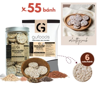 Snack gạo lứt ngũ cốc nguyên hạt GUfoods (80g) - Không đường, Không chiên dầu, Thanh đạm, Lành mạnh, Eat clean, Healthy