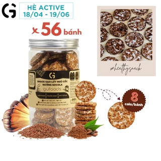 Snack gạo lứt ngũ cốc nướng socola GUfoods (Hũ 100g) - Giòn rụm, Thơm ngon, Ăn vặt healthy, Eat clean, Thuần chay
