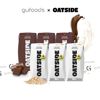 Sữa yến mạch OATSIDE (lốc 3 hộp x 200ml) - Không lactose, Thuần chay, Thơm béo sánh mịn, 2 vị Barista Blend & Chocolate