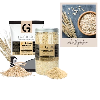 Yến mạch tươi cán mỏng (cán dẹt) GUfoods - Giàu chất xơ, Tốt cho sức khoẻ, Healthy, Tập gym, Eat clean (200g/500g)