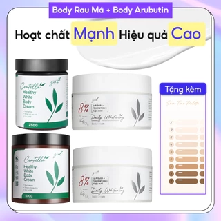 Combo 2 Kem Body Ngày Đêm Giúp Dưỡng Sáng Da Toàn Thân, Nâng Tone Tức Thì GUO (Tặng kèm Skin Tone Palatte)