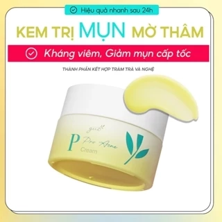 Kem giảm mụn, mờ thâm mụn trà nghệ, 0% khô da GUO 30g