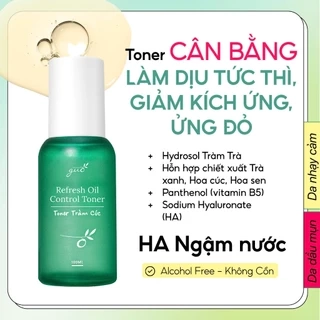 Toner tràm cúc kiềm dầu, cấp ẩm, ngừa mụn, cân bằng, dịu nhẹ cho da nhạy cảm GUO 100ml