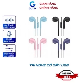 Tai nghe có dây nhét tai jack cắm cổng 3.5mm dùng cho điện thoại máy tính laptop - Gutek U28