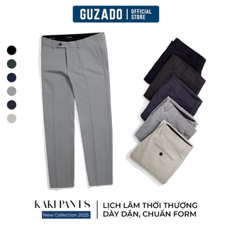 Quần Âu Nam GUZADO Cao Cấp Vải KaKi Dày Dặn, Kiểu Dáng Slimfit Hiện Đại, Phong Cách Công Sở GTR01S