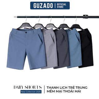 Quần Short Nam Guzado Form Kaki Vải Gió Thiết Kế Cạp Cúc Lịch Sự,Màu Sắc Basic GSR15.