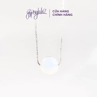 Dây Chuyền Xỏ Ngang Bạc 925 Đá Ánh Trăng Moonstone Thiên Nhiên Phong Thủy May Mắn Không Kị Mệnh SP003200 Gypsy.lala