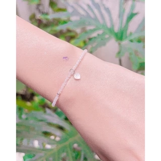 Lắc Tay Đá Ánh Trăng Nhuyễn Charm Trái Tim Bạc 925 SP006896 Gypysy.lala