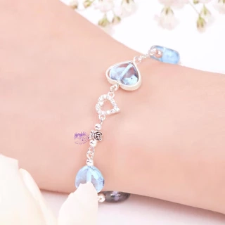 Lắc Tay Trái Tim Đá Topaz Thiên Nhiên SP005765 Gypsy.lala