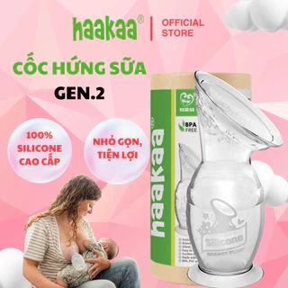Cốc Hứng Sữa Cao Cấp Silicone Gen.2 100/150ml Haakaa, New Zealand. Thay thế máy hút sữa hiệu quả