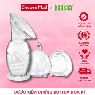 Cốc hứng sữa Gen.2 100/150ml và Bộ 2 Miếng lót hứng sữa silicon 40/75ml Haakaa. Hỗ trợ hứng sữa mẹ hoàn hảo