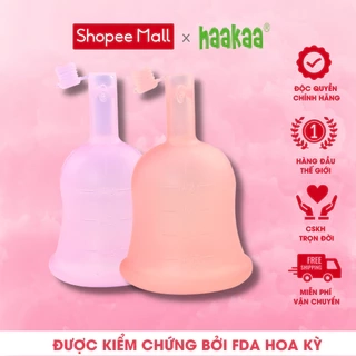 Cốc Nguyệt San Cao Cấp Có Van FlowCup Haakaa, 100% silicone y tế cao cấp, Dung tích 18ml/24ml