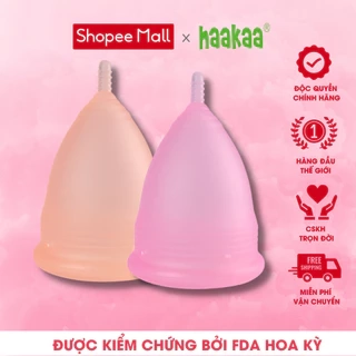 Cốc nguyệt san cao cấp thân ngắn Flowcup Haakaa. Chất liệu silicone cao cấp, an toàn
