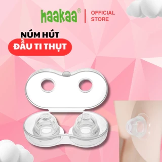 Dụng cụ kéo/hút đầu ti thụt cao cấp Haakaa, Chất liệu silicone cao cấp, Hộp 2 chiếc