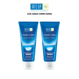 Combo 2 Sữa rửa mặt dưỡng trắng Hada Labo Perfect White Tranexamic Acid Cleanser 80g