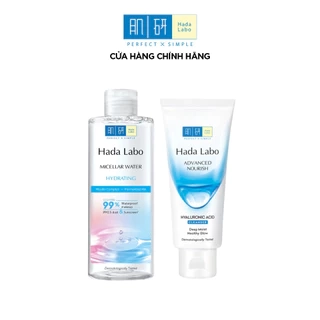Combo làm sạch dưỡng ẩm: Sữa rửa mặt Hada Labo Advanced Nourish 80g + Nước tẩy trang dưỡng ẩm 240ml