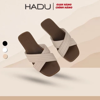 Dép Bệt Nữ Quai Chéo Sọc HADU K115D, Đế Cao Su Chống Trơn Trượt, Bảo Hành 12T