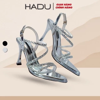 Giày Cao Gót 9P Dây Đan Đính Đá AGNES HADU M972 Da Cao Cấp Sang Trọng Bảo Hành 12T