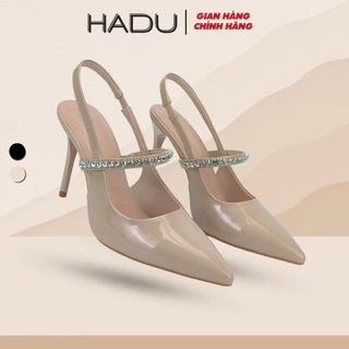Giày Cao Gót 9P Slingback Quai Ngang Đính Đá ELRIN HADU M970 Da PU Cao Cấp Êm Mềm BH 12T