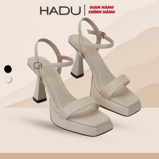 Giày Cao Gót Đế Vuông 9P Quai Ngang Đúp Trước 3P VENESSA HADU M967 Da PU Cao Cấp BH 12T