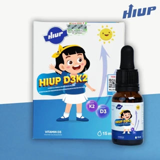 COMBO 2 Lọ Vitamin HIUP D3K2 - Lọ 15ml (400 Giọt) Bổ Sung Vitamin, DHA Và Tăng Cường Khả Năng Hấp Thụ Canxi Cho Trẻ