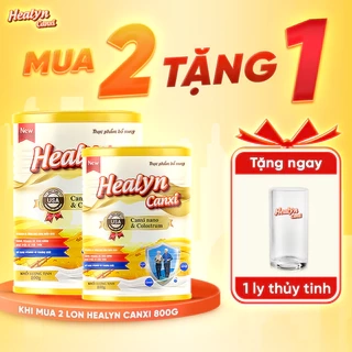 COMBO 2 Lon Thực Phẩm Dinh Dưỡng HEALYN CANXI Ngăn Ngừa Loãng Xương, Tăng Cường Miễn Dịch - Lon 800g