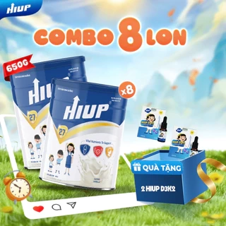 Thực Phẩm Dinh Dưỡng HIUP [COMBO 10 LON] Tăng Chiều, Cao Tăng Cân Cho Trẻ Từ 2 Đến 15 Tuổi Từ Hoa Kỳ - Lon 650g