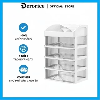 Derorice Hộp đựng đồ để bàn dạng ngăn kéo Tủ đựng mỹ phẩm Minh bạch và có thể nhìn thấy