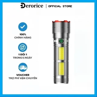 Đèn pin siêu sáng pin Lithium 7200mAh công suất lớn-có thể thu phóng bằng kính thiên văn - đèn LED hiển thị thông minh