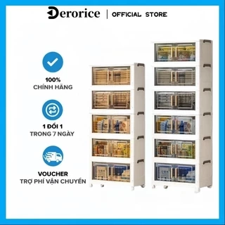 Tủ nhựa gấp không cần lắp đặt, tủ đựng đồ phòng ngủ bằng nhựa, chất liệu pp cao cấp không mùi