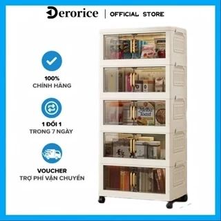 Tủ nhựa lưu trữ đa năng 50/55 cm, thiết kế gấp gọn trong 1 giây, dễ dàng di chuyển với bánh xe tiện ích
