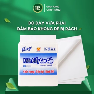 Combo 5 Bịch Giấy Cân 32 Fairy Khổ 320 x 320mm 2 Lớp Mềm Dai Thấm Hút Nhanh Cao Cấp Đa Năng Tiết Kiệm 540 Tờ