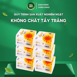 Combo 6 Gói Khăn Giấy Ăn Hà Nội Silk Napkin 2 Lớp Dày Dặn Chất Liệu Cao Cấp Đa Năng 100 Tờ