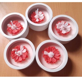 5 cốc nến xi măng thạch cao đựng sáp ong không mùi mini 5cm dùng cúng dường, decor nhà cửa, tiệc sinh nhật,