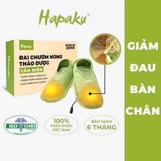 Đai Chườm Nóng Thảo Dược Bàn Chân Hapaku, Giảm Nhức Mỏi Tê Lạnh Bàn Chân, Làm Nóng Bằng Điện