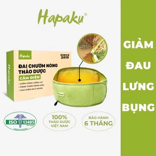 Đai Chườm Nóng Thảo Mộc Hapaku Giảm Đau Lưng Bụng, Massage Bụng Kinh, Thoát Vị Đĩa Đệm,Giảm Nhức Mỏi