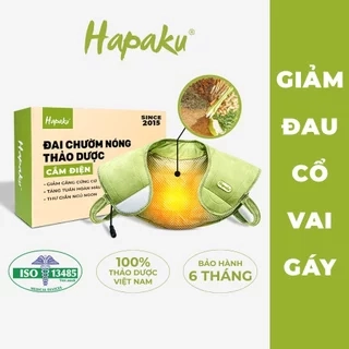 Đai Chườm Nóng Thảo Mộc Vai Gáy Hapaku, Giảm Căng Cứng Cơ, Massage Cổ Vai Gáy Giảm Đau, Thoái Hóa Đốt Sống Cổ